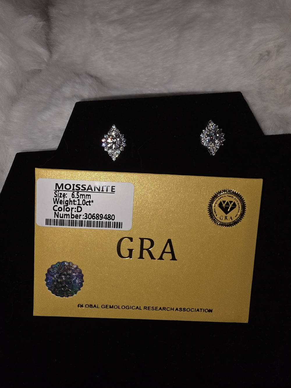 Moissanite Stud Earrings In Sterling Silver